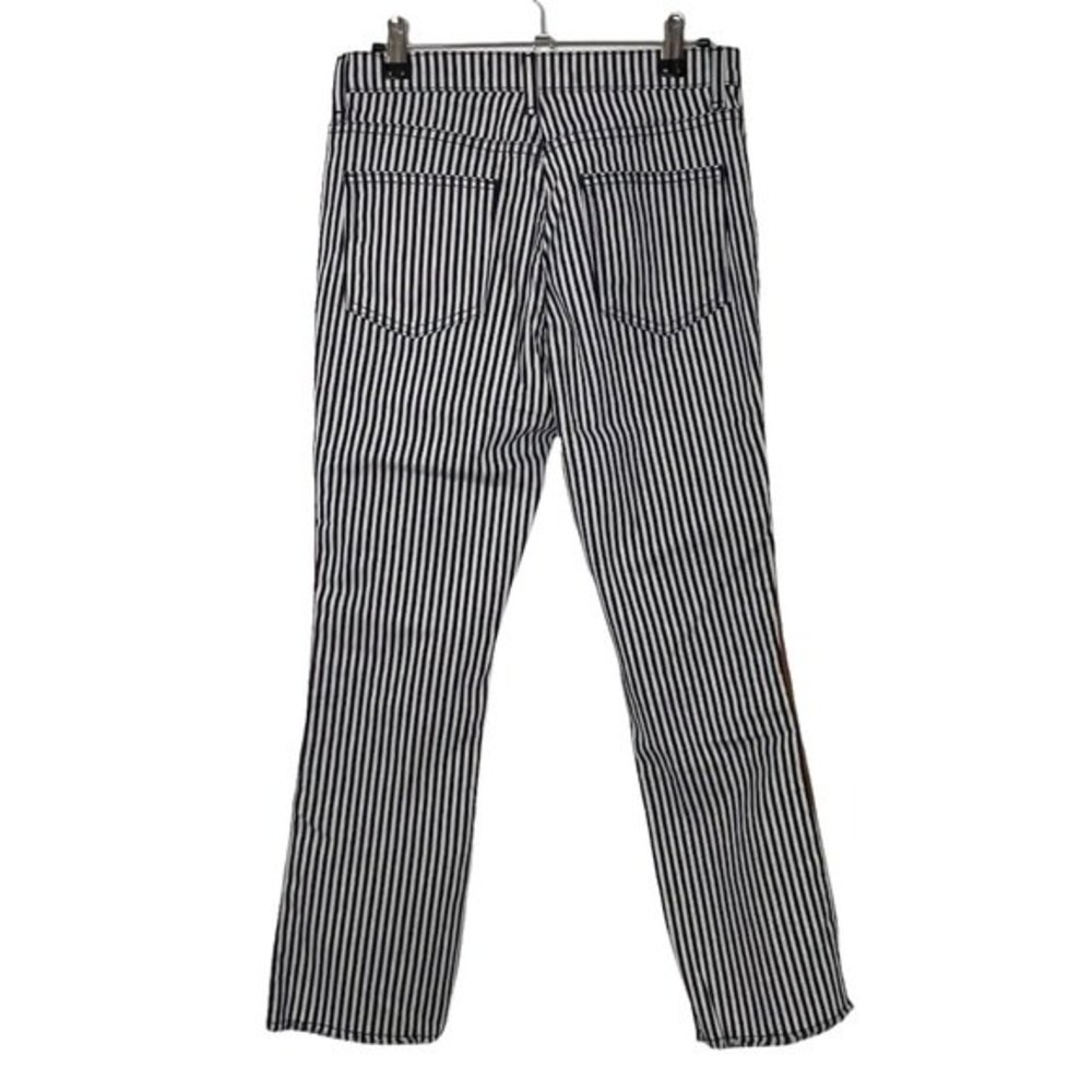 Veronica Beard Striped Boot Cut Jeans with Side Detail - Picture 5 of 15